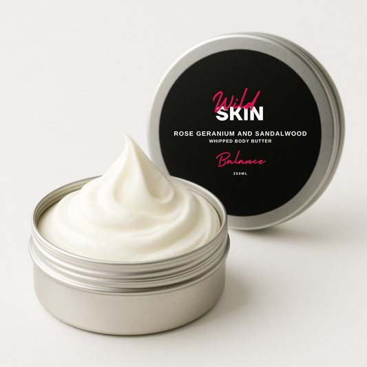 Rose Geranium and Sandalwood Whipped Body Butter - Wild Skin